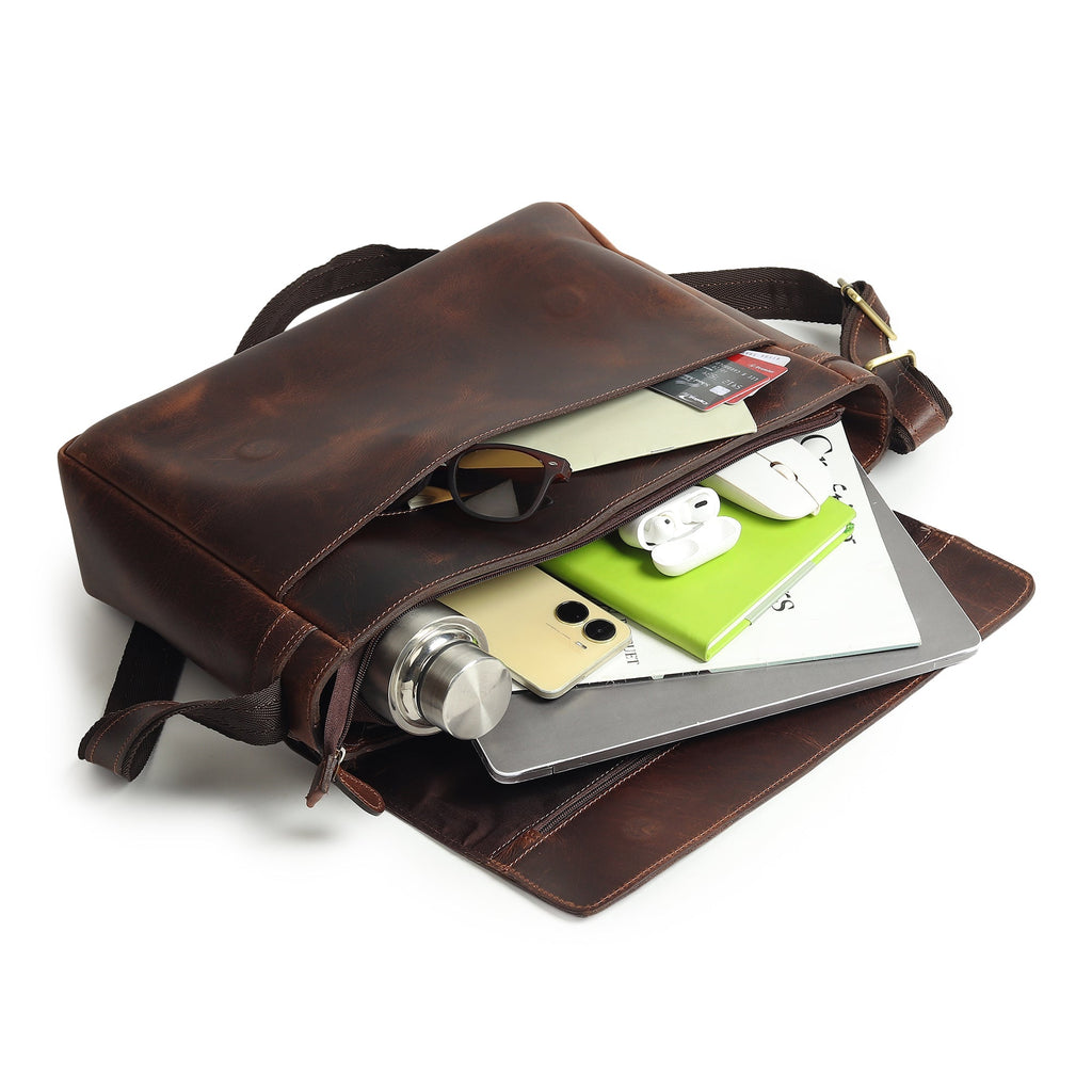 Sitka Leather Laptop Messenger