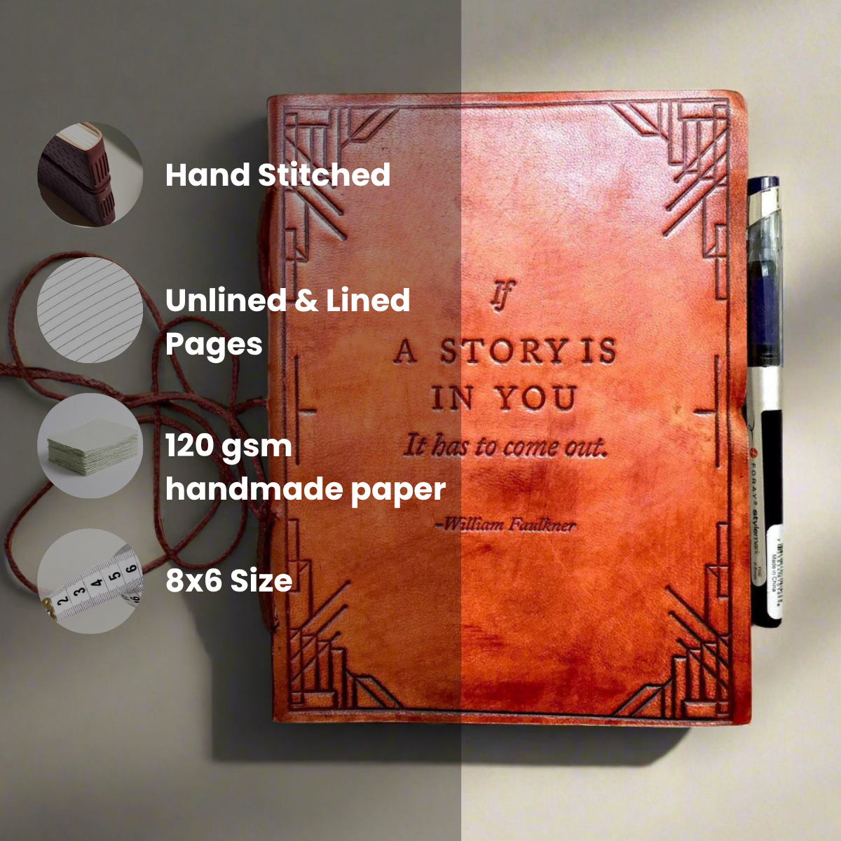 If A Story Handmade Leather Journal