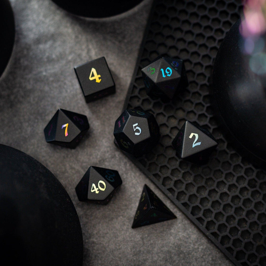 Inkfall Obsidian Dice Set
