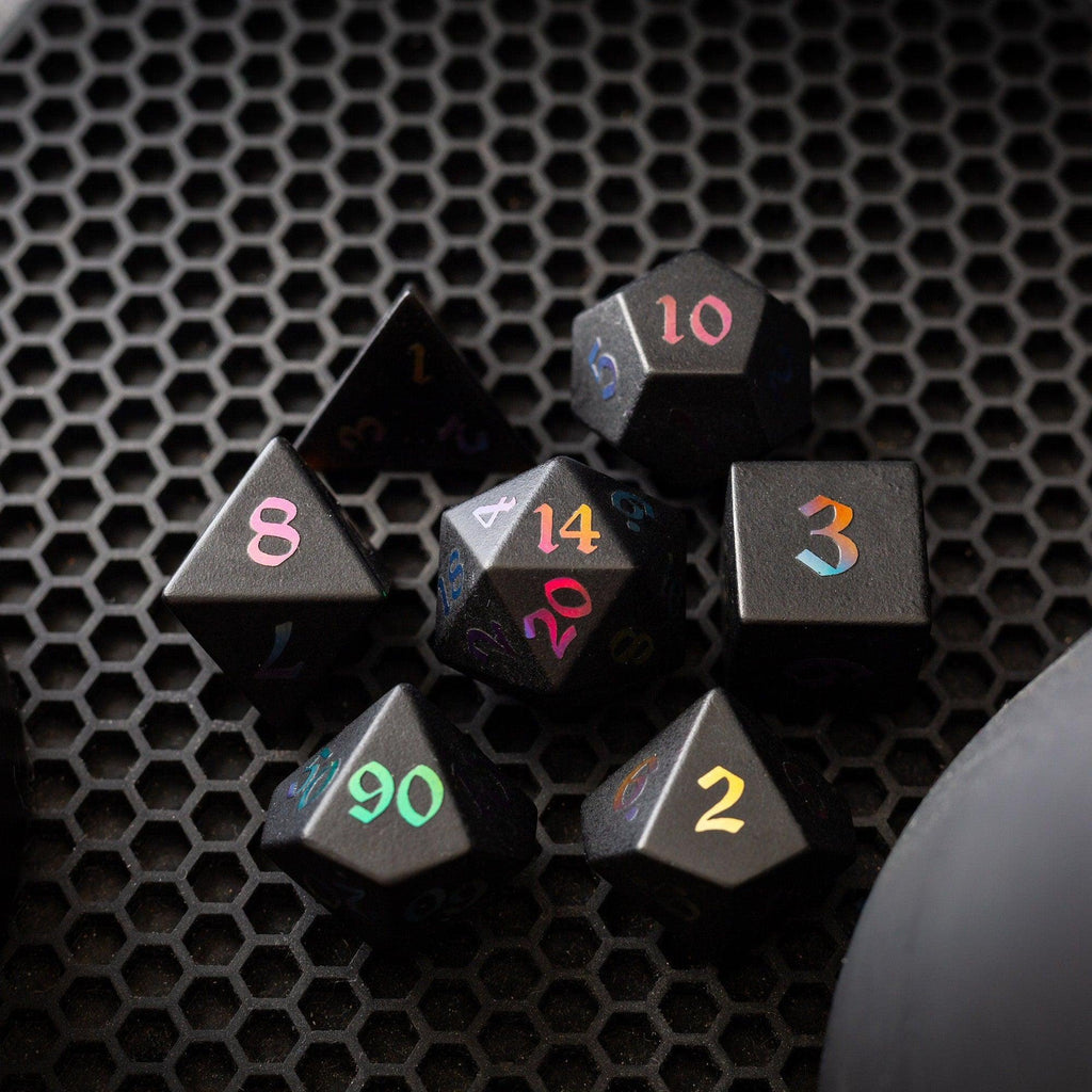 Inkfall Obsidian Dice Set