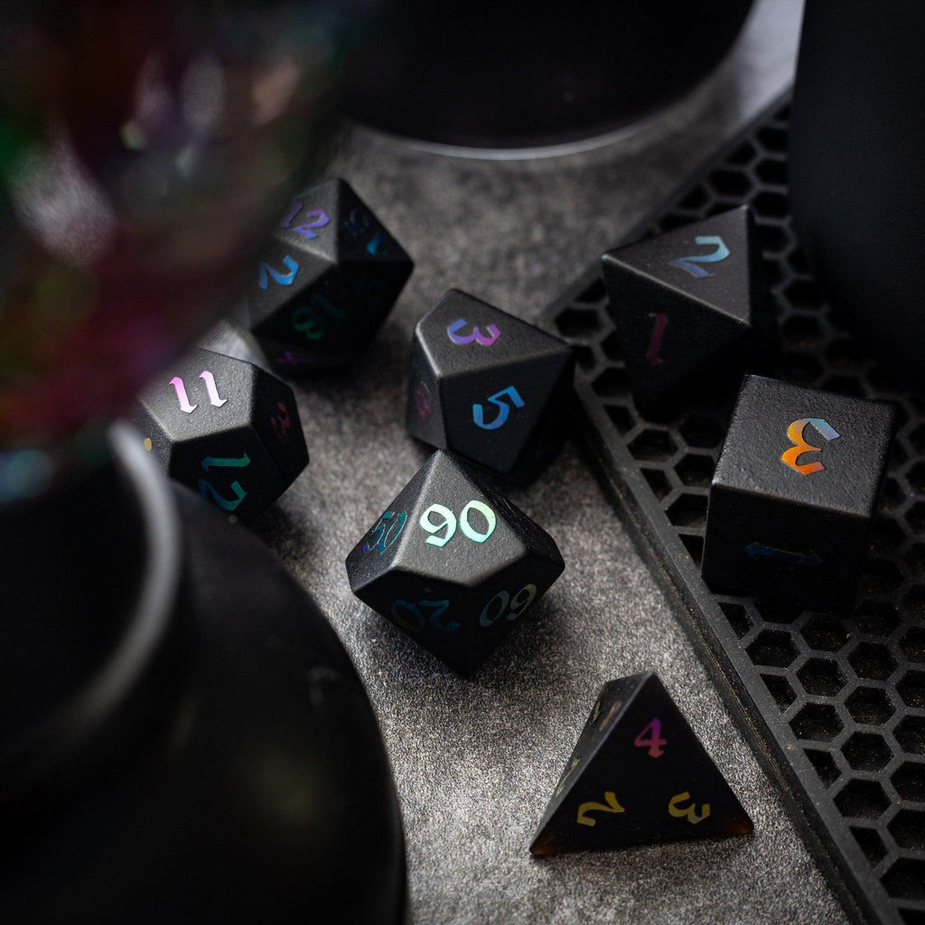 Inkfall Obsidian Dice Set