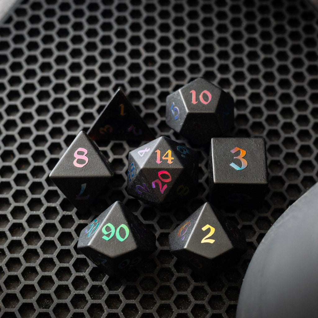 Inkfall Obsidian Dice Set