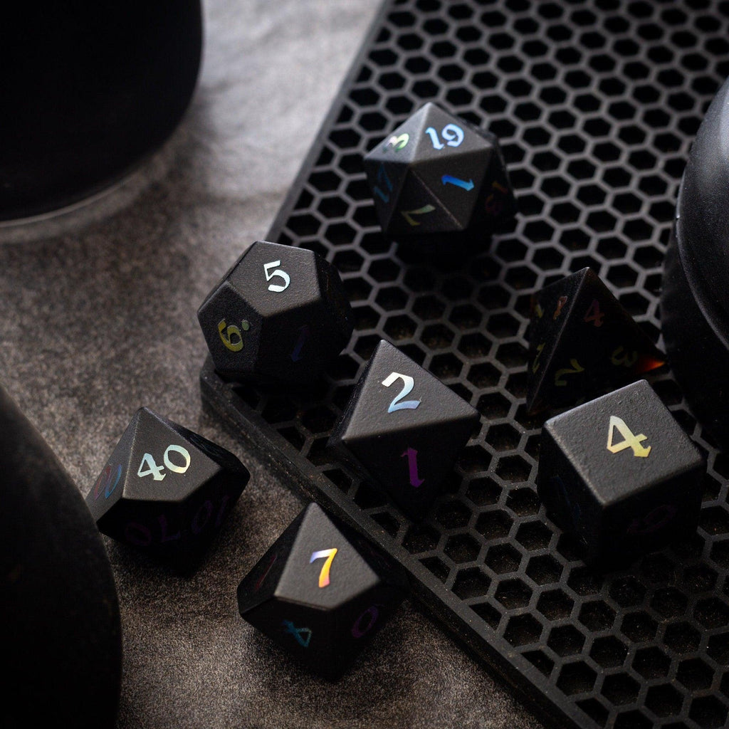 Inkfall Obsidian Dice Set