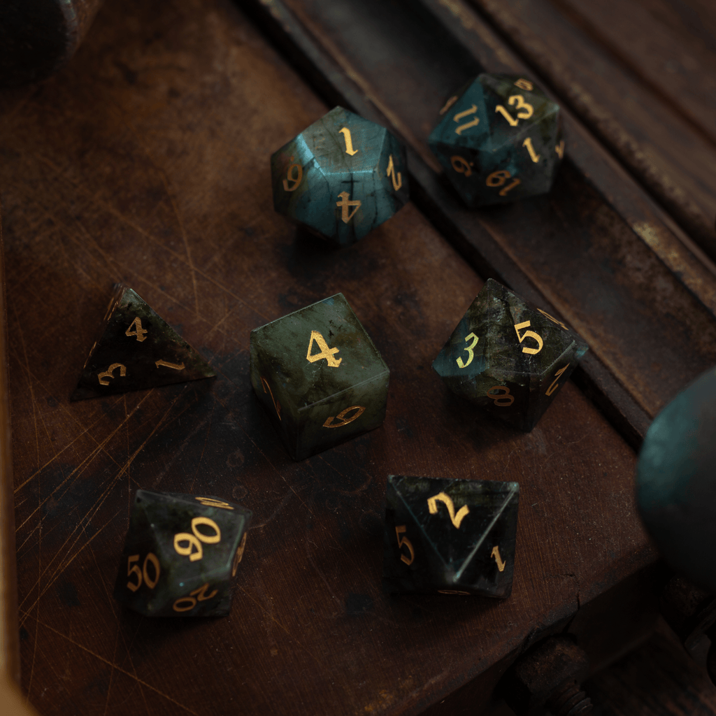 Labradorite Dice Set