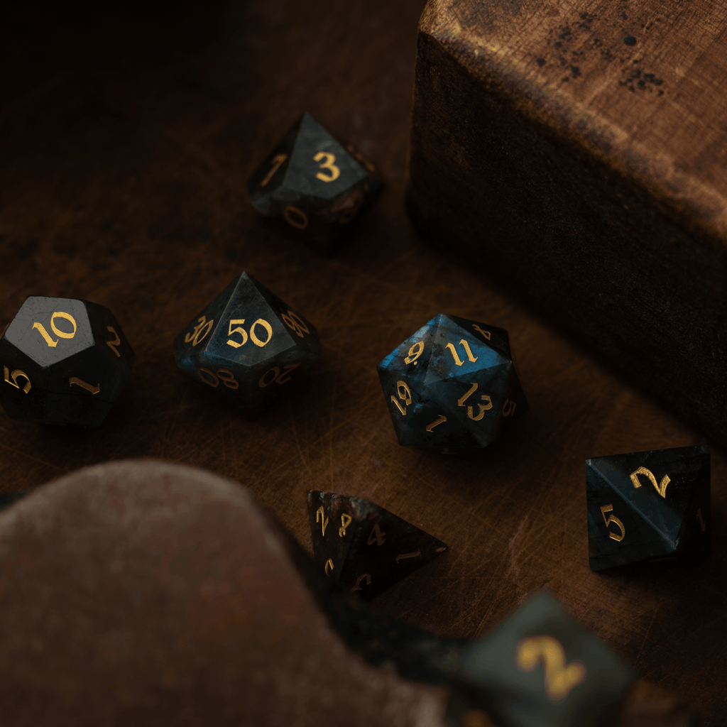 Labradorite Dice Set