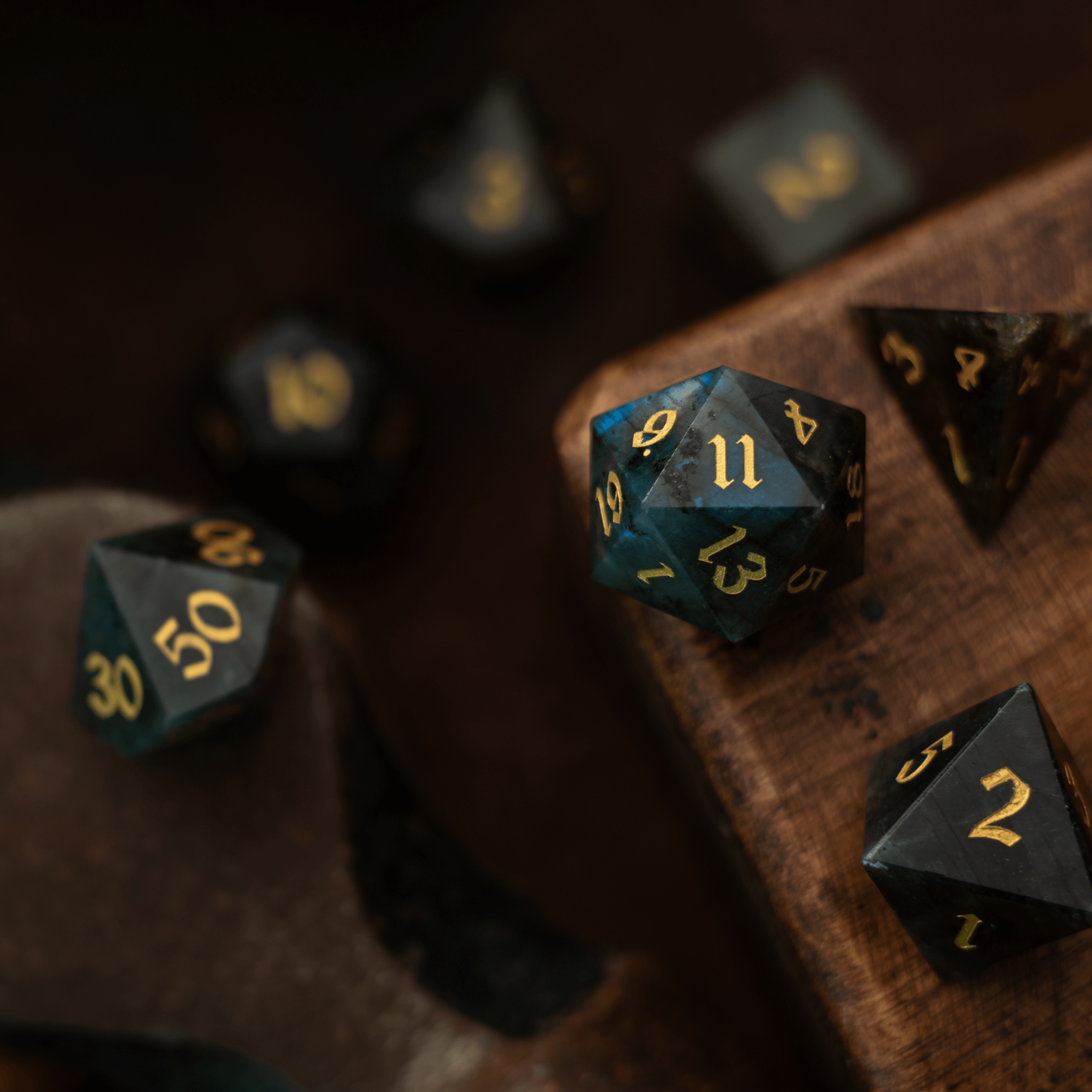 Labradorite Dice Set