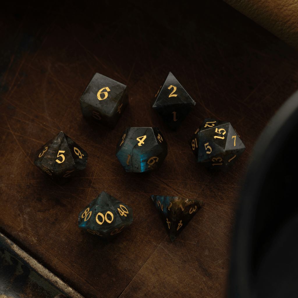 Labradorite Dice Set