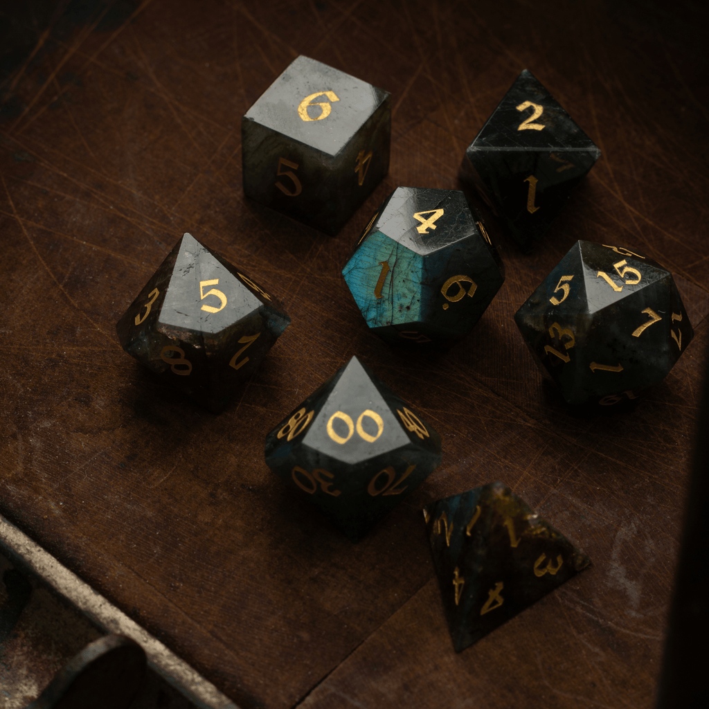 Labradorite Dice Set