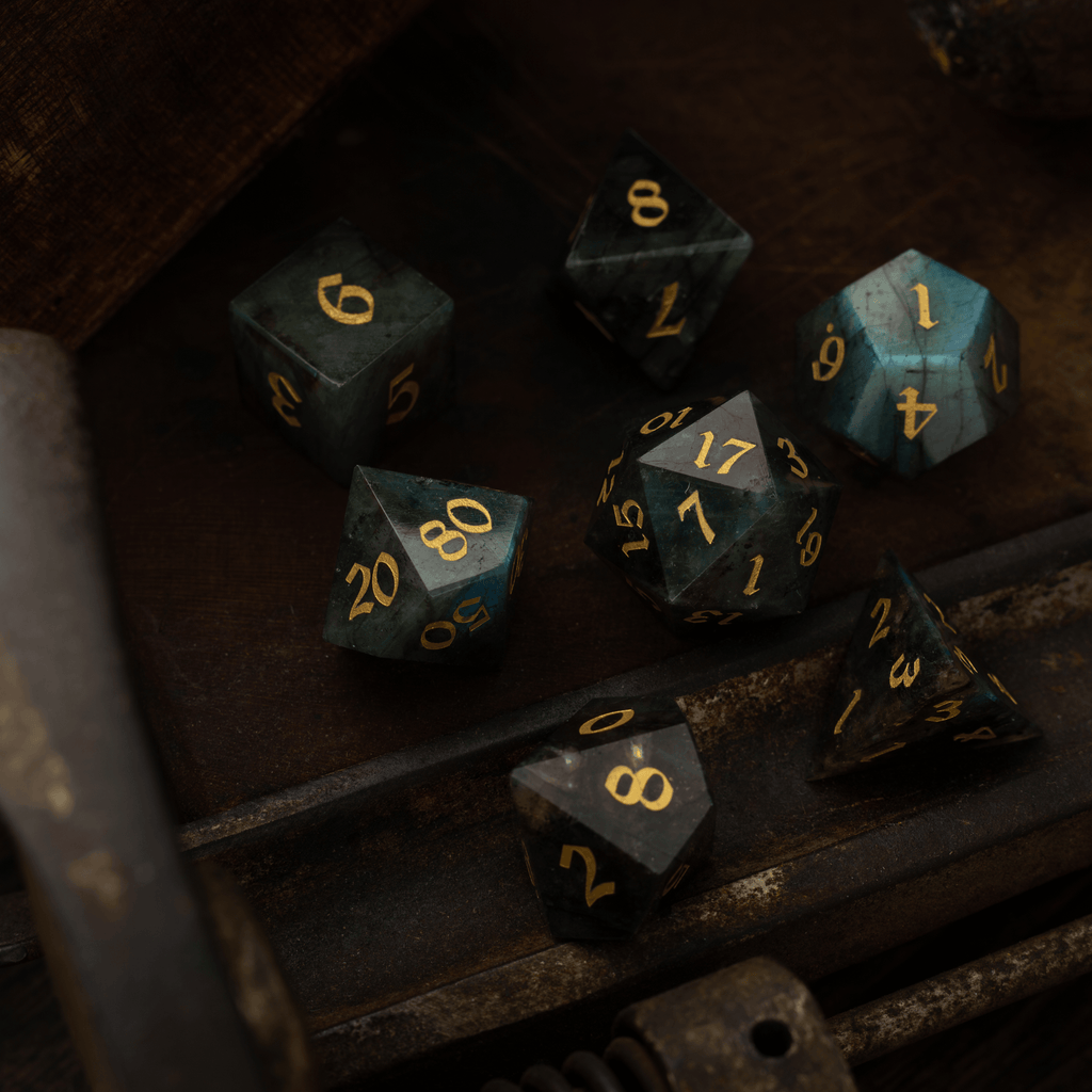 Labradorite Dice Set