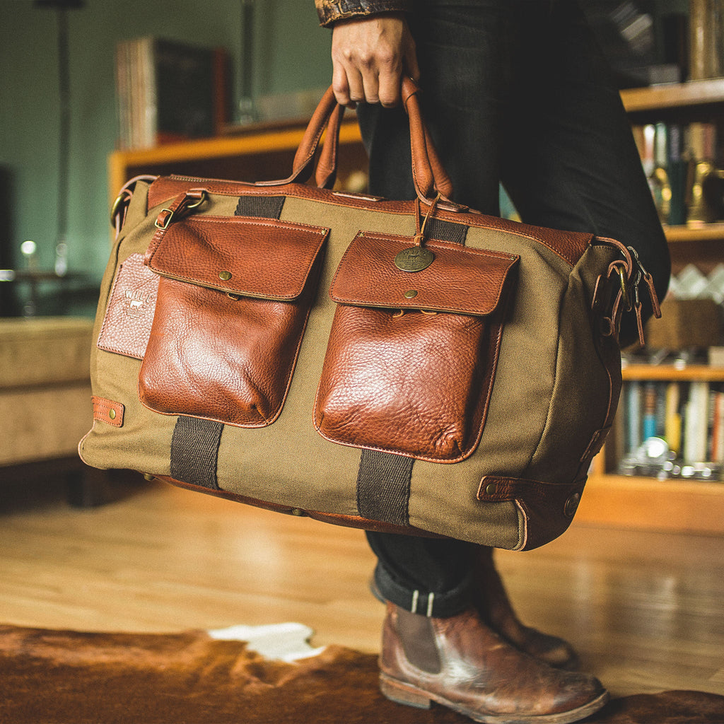 Signature Canvas and Leather Travel Duffle