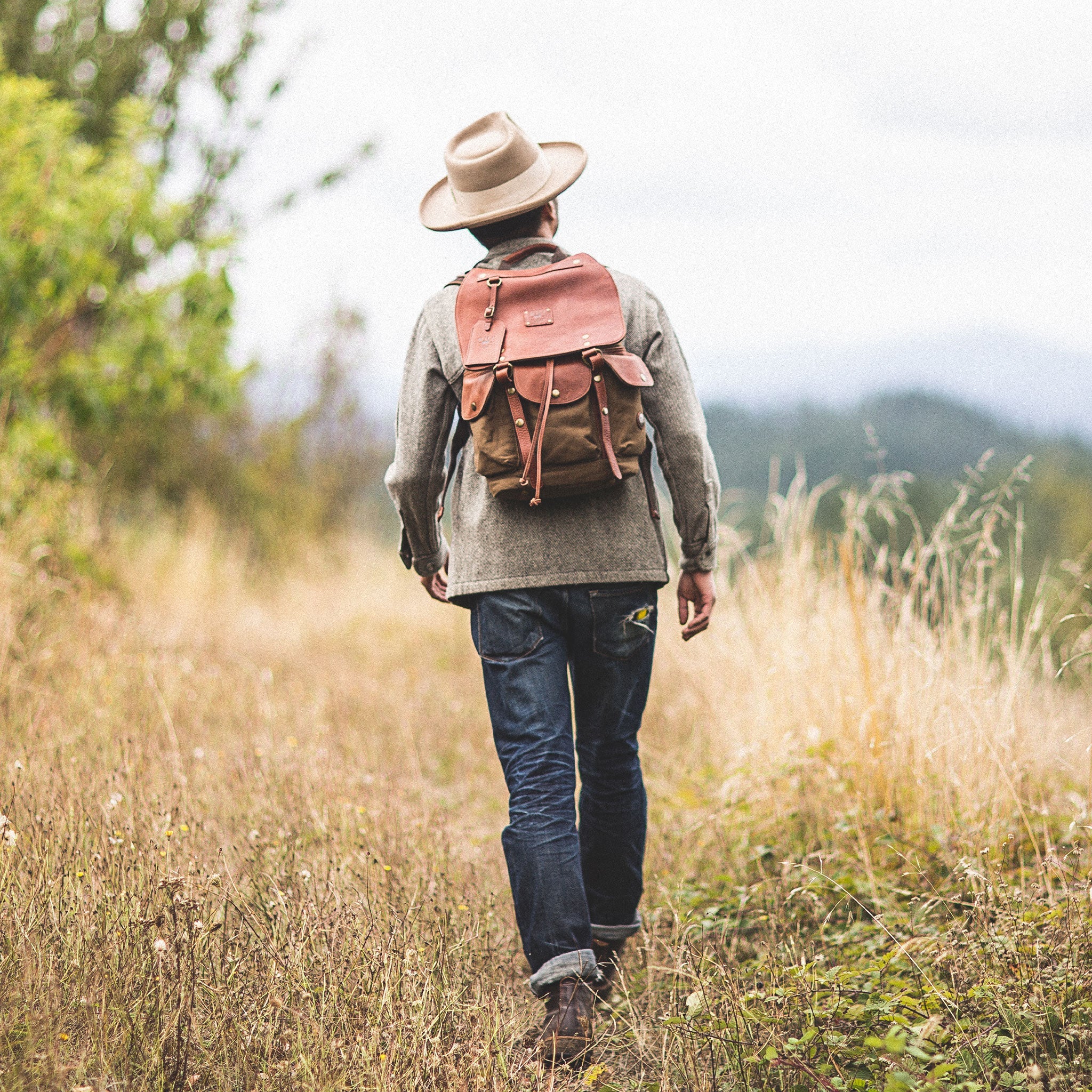 Lennon Canvas and Leather Backpack
