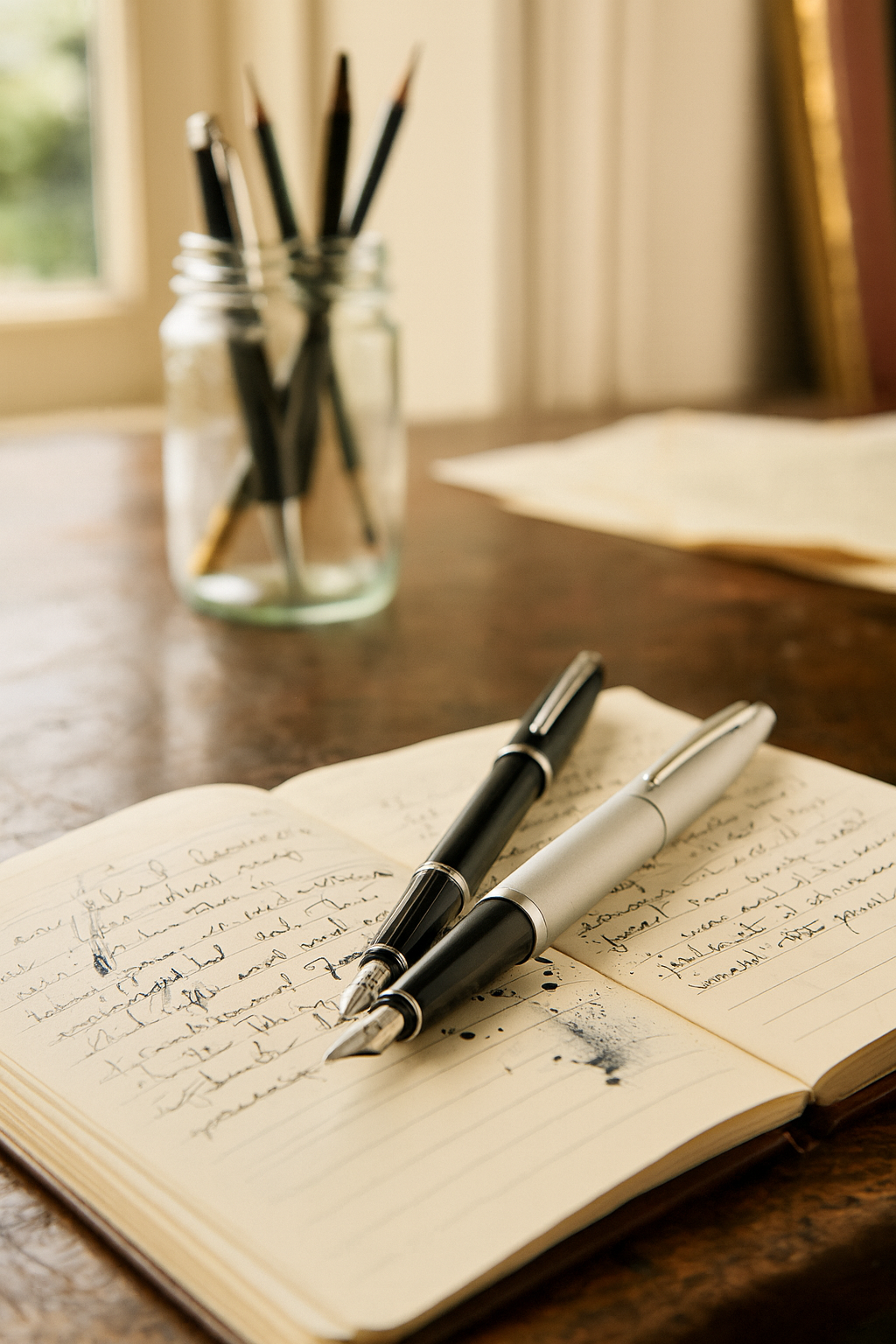 Pens Create card, real products