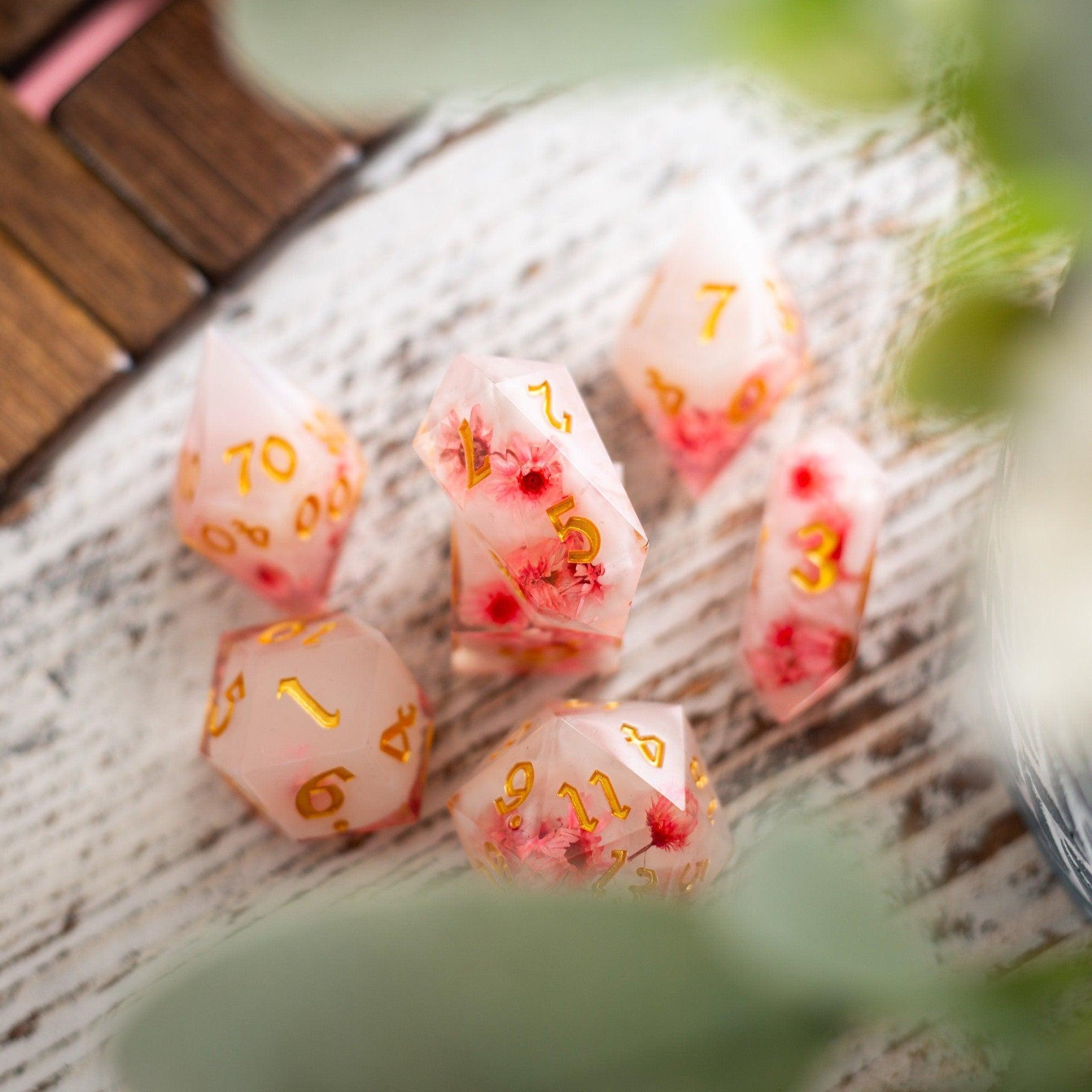 Cherry Blossom Dice Set