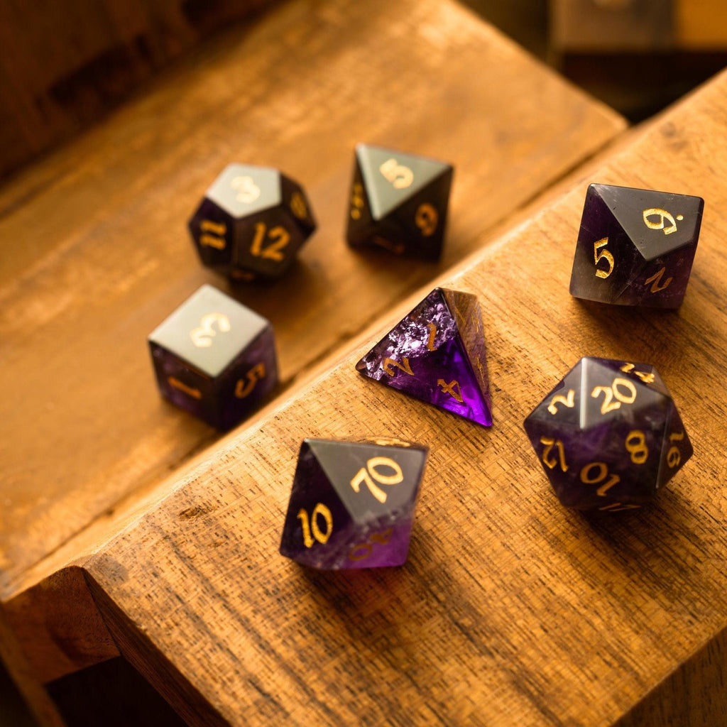 Amethyst Dice Set