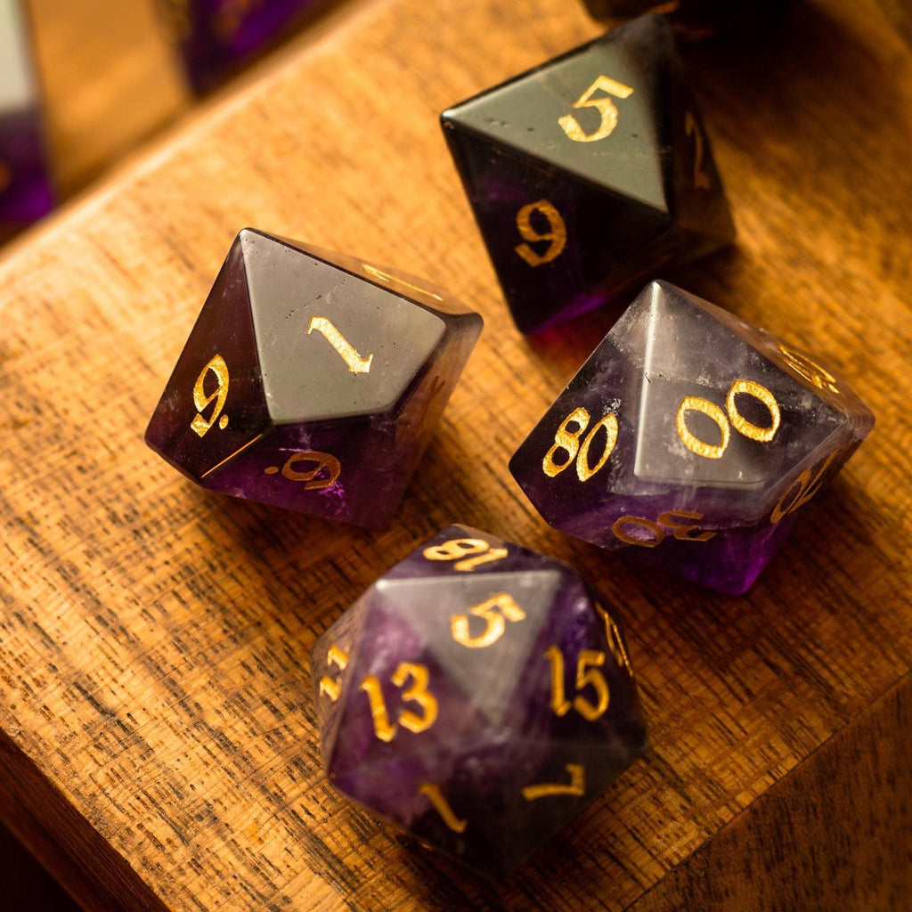 Amethyst Dice Set