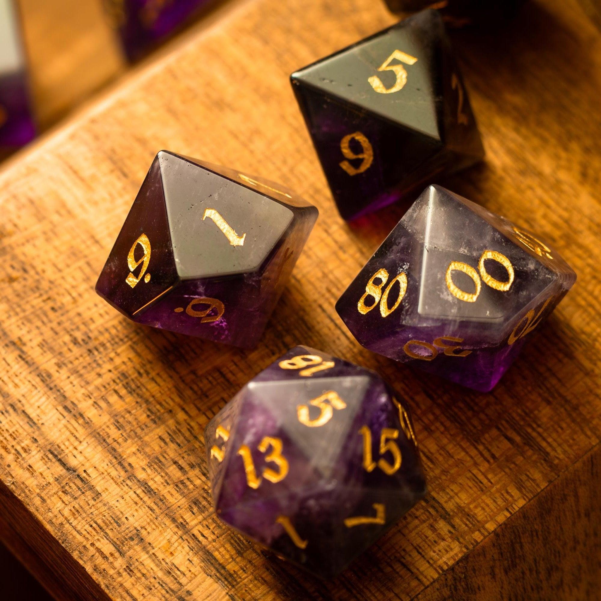 Amethyst Dice Set