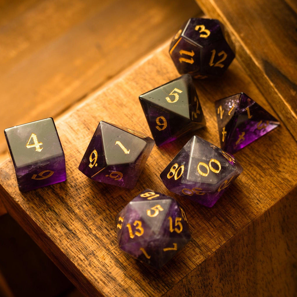 Amethyst Dice Set
