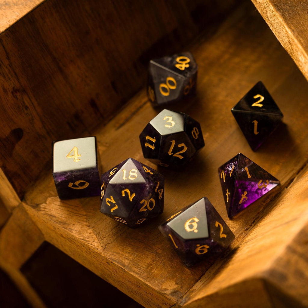 Amethyst Dice Set