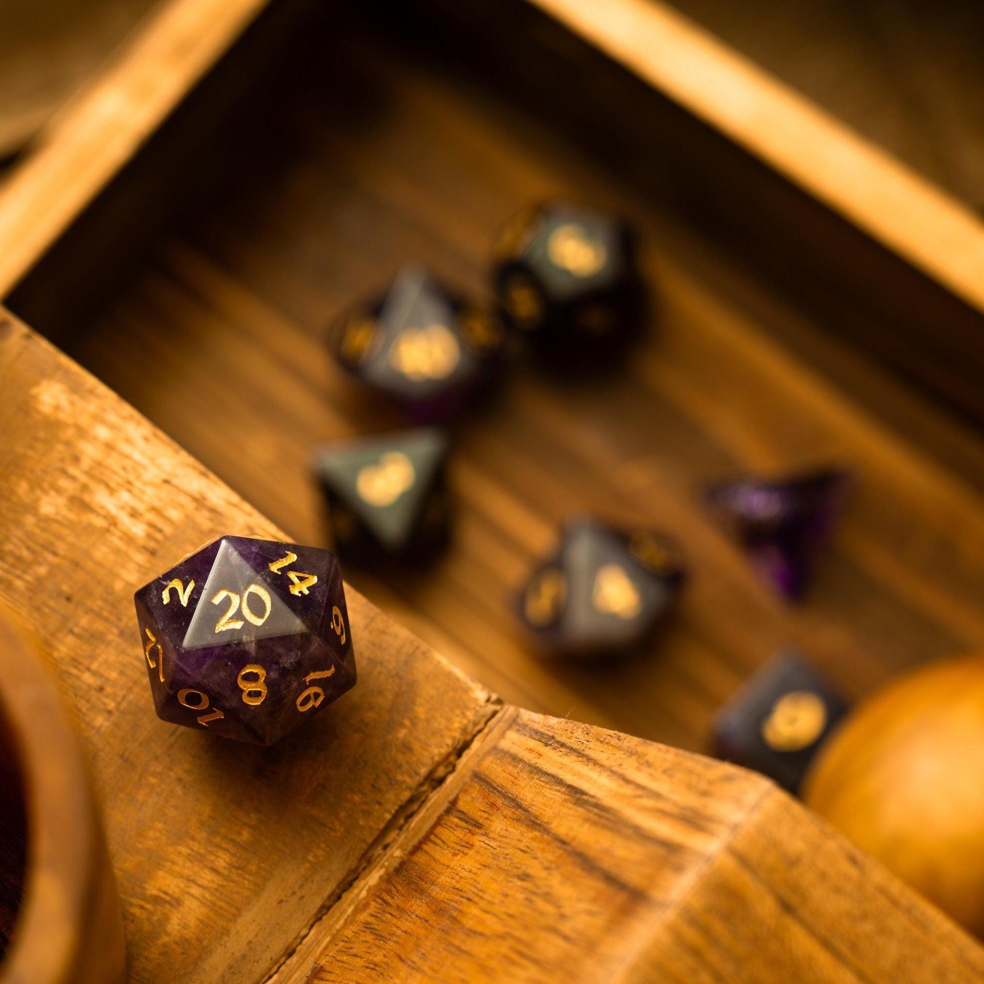 Amethyst Dice Set