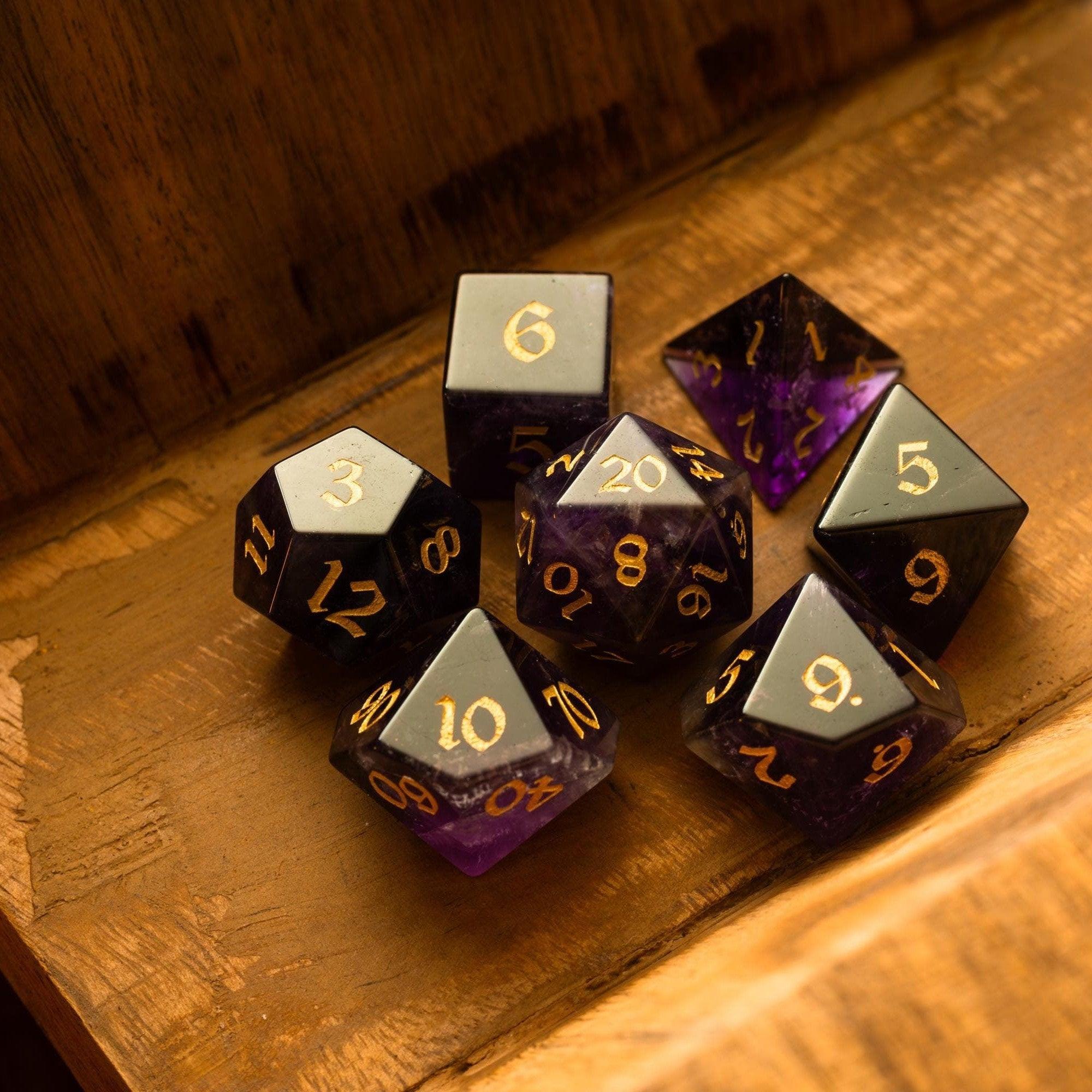 Amethyst Dice Set