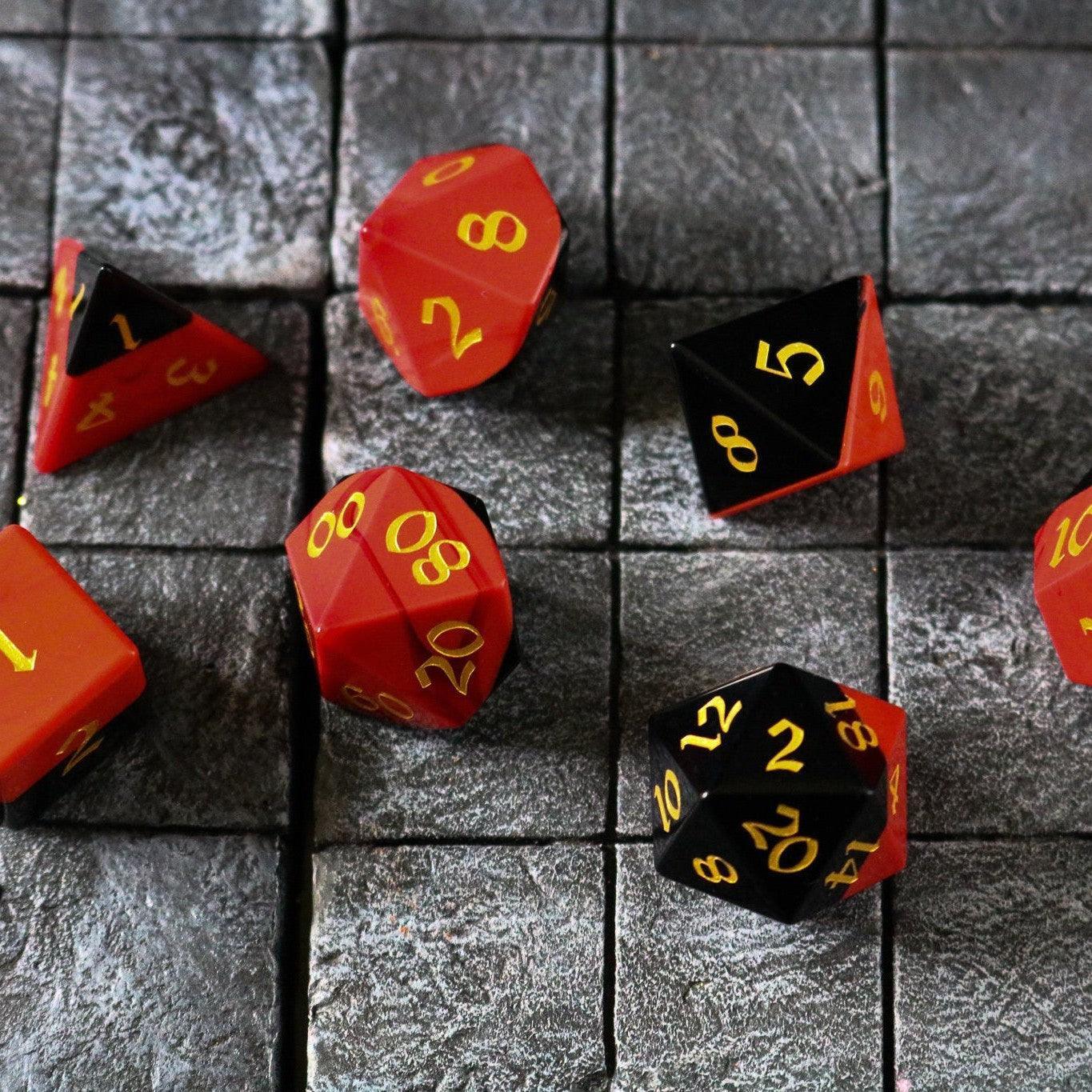 Ember and Ash Dice Set