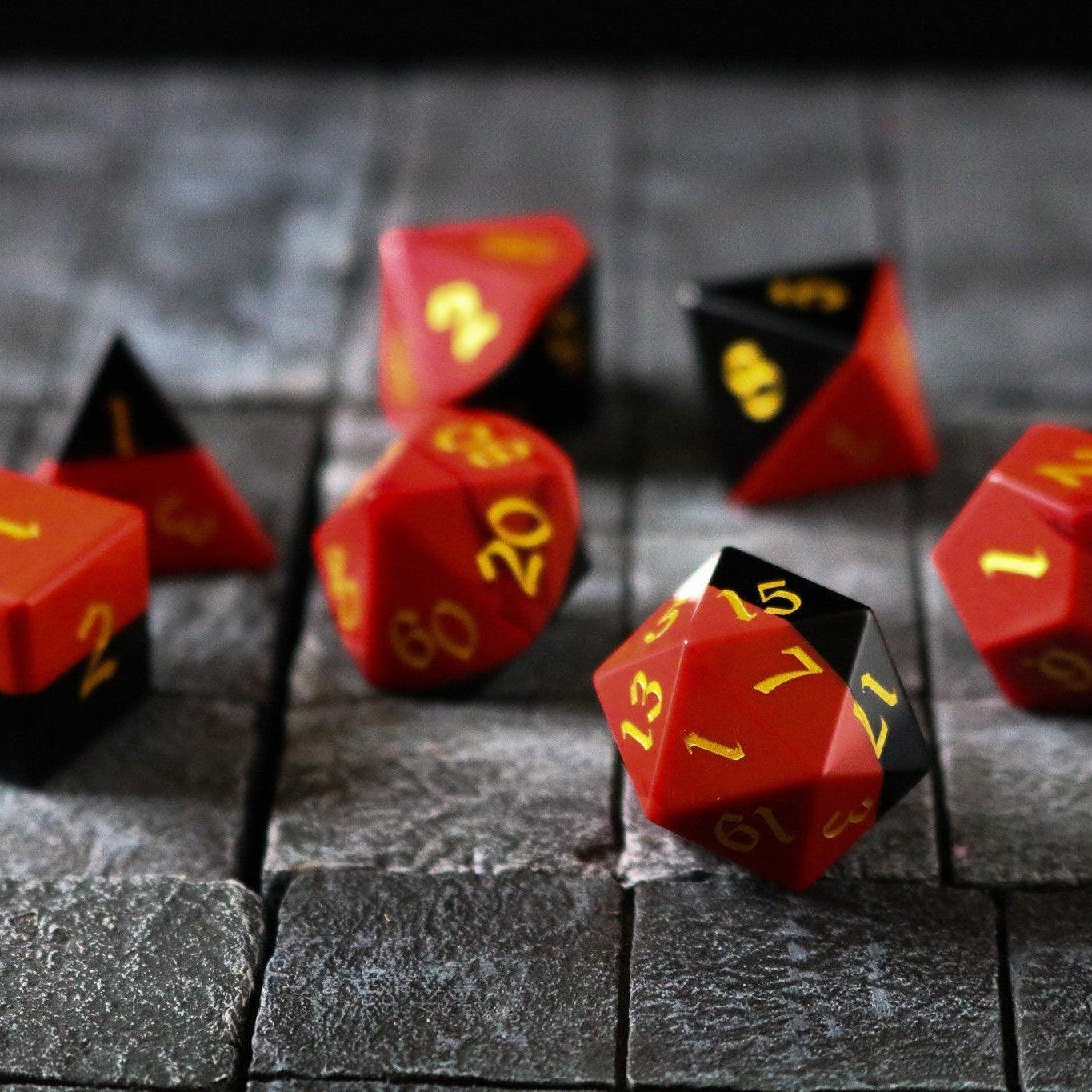 Ember and Ash Dice Set