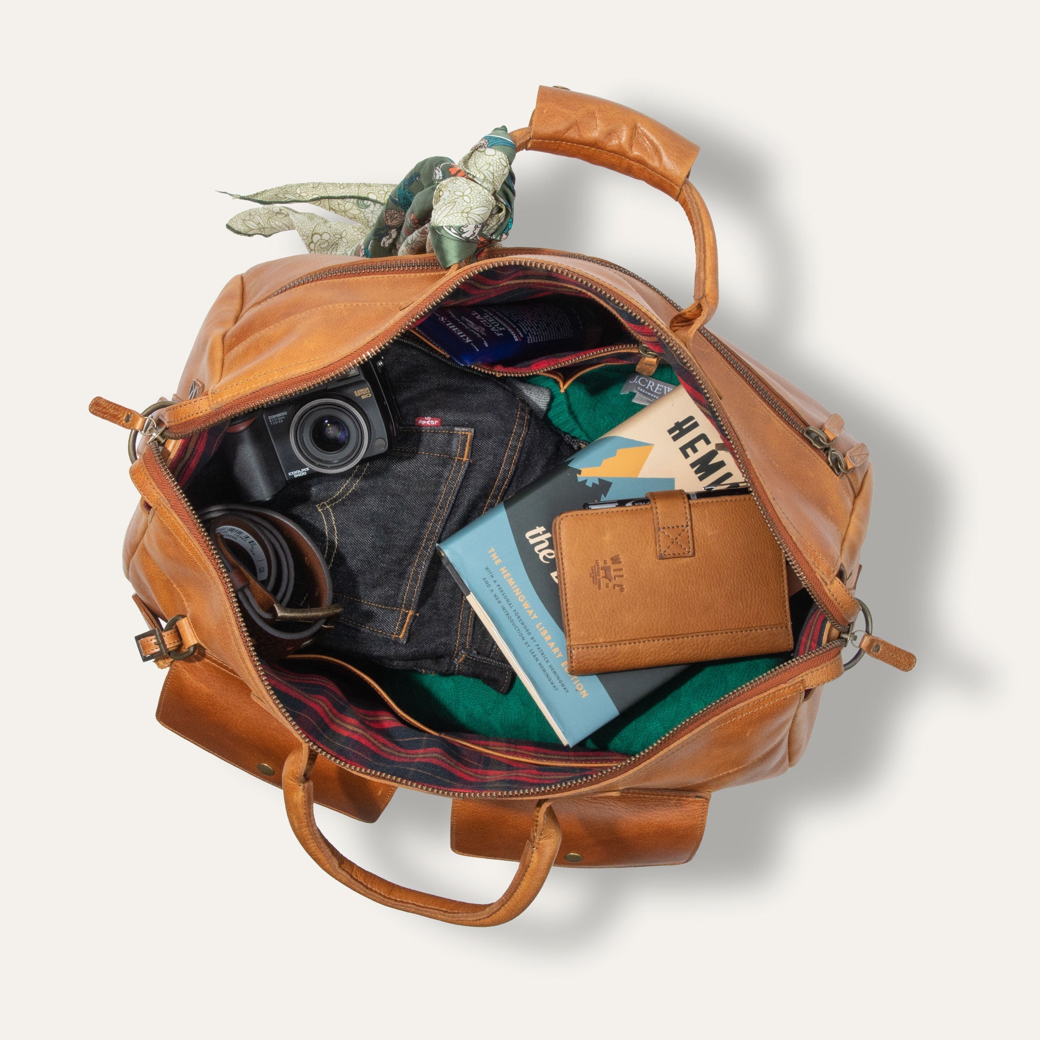 Signature Leather Travel Duffle