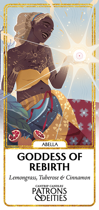 Cantrip Candles: Abella, Goddess of Rebirth (16 oz)