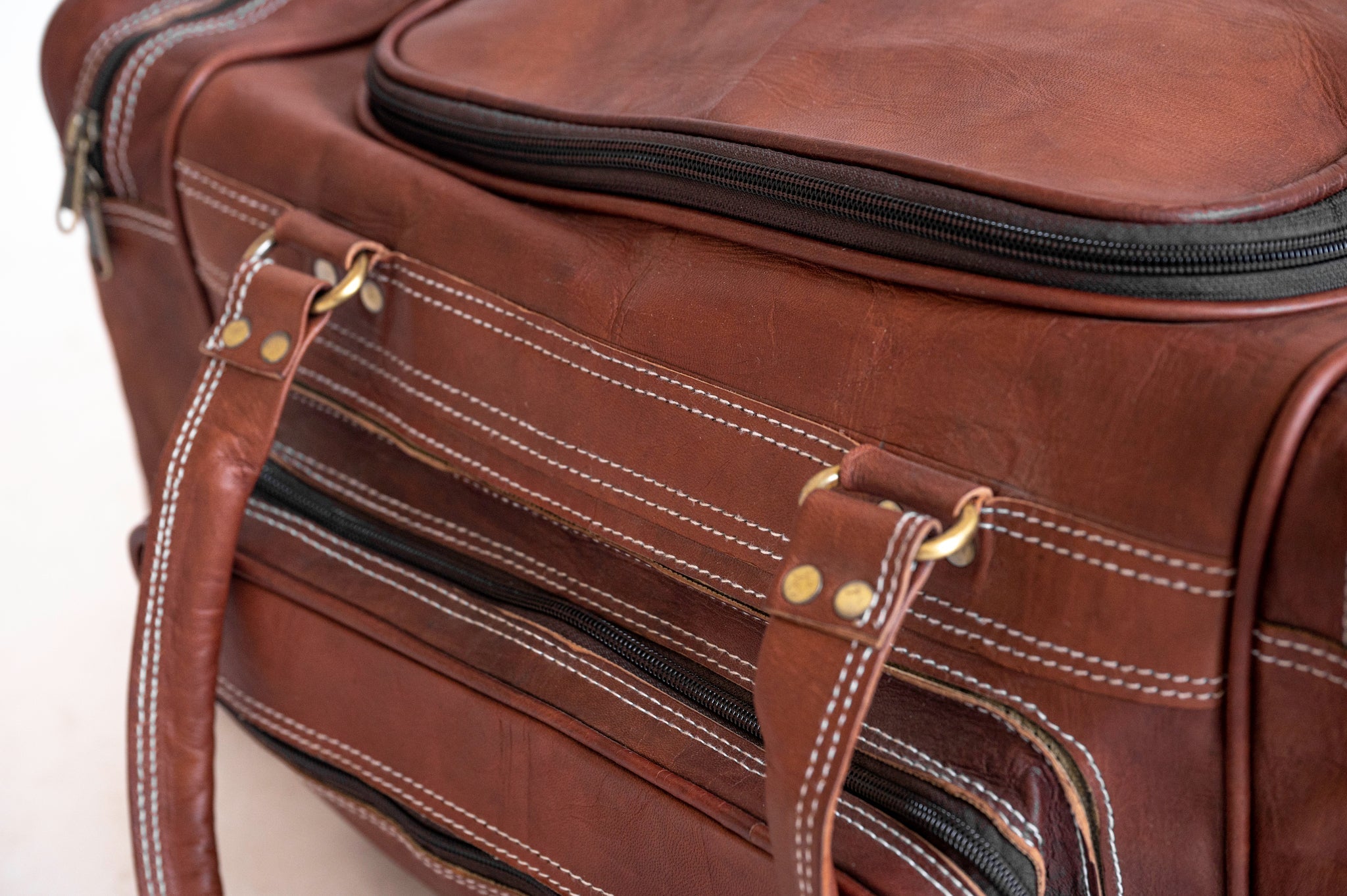 Vintage Leather Travel Duffle