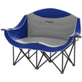 Double Padded Camp Chair — Loveseat, Blue
