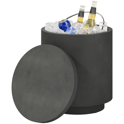 3-in-1 Cooler Side Table — Concrete, 2.6 Gal