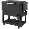 104 Qt Rolling Cooler Cart — Black