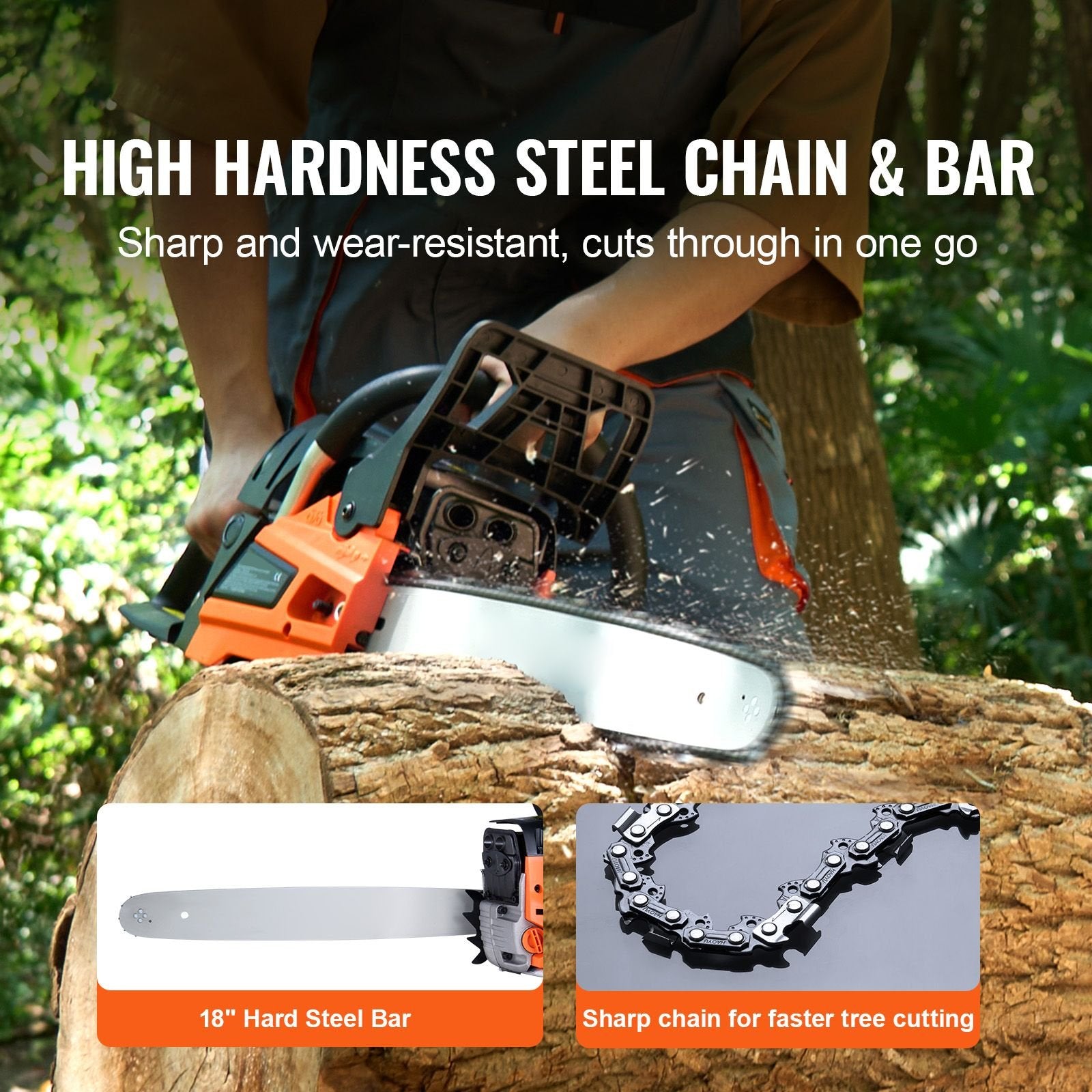 Gas Chainsaw — 18″, 52cc