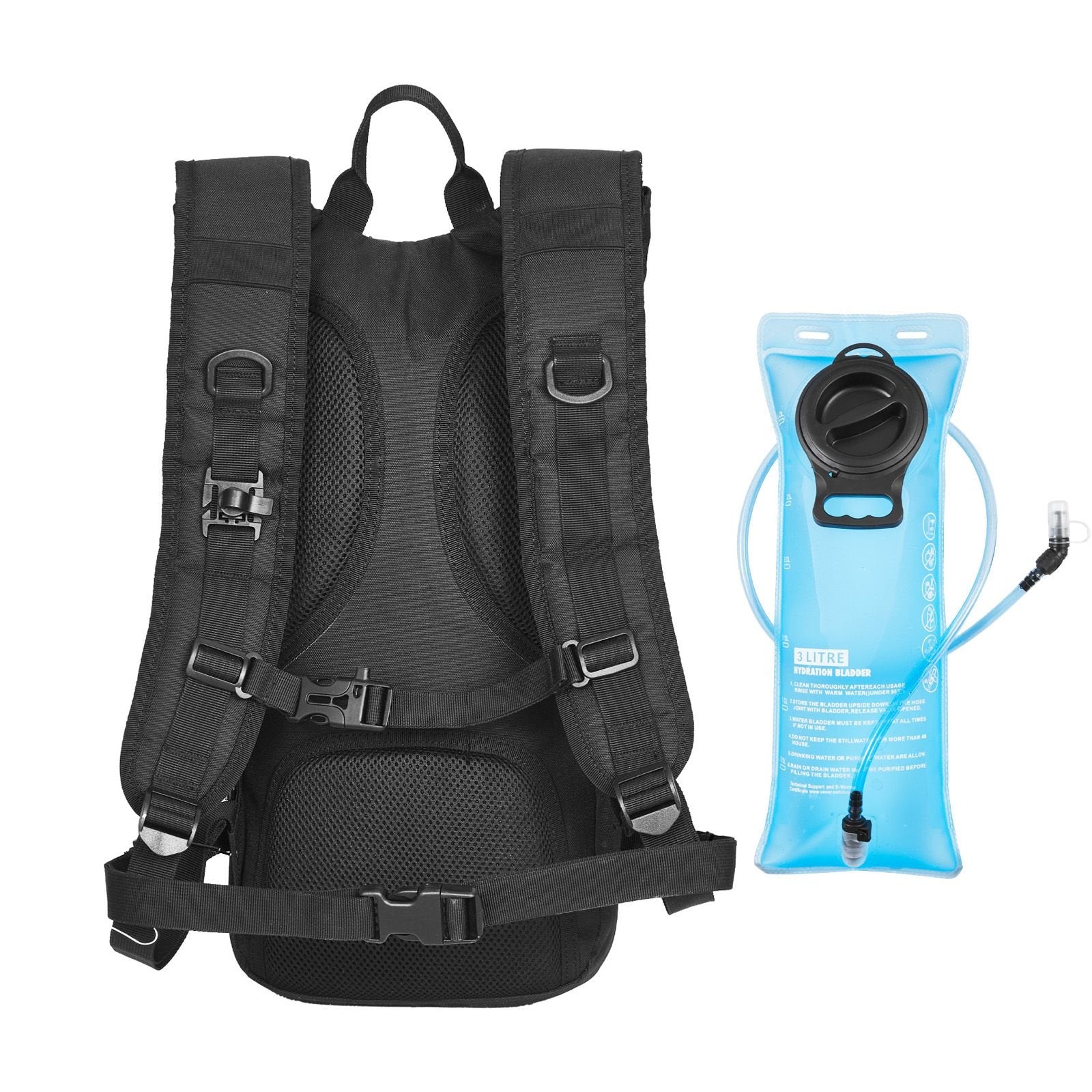 Tactical MOLLE Hydration Pack — 3L Bladder