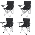 Quad Camp Chairs — 4-Pack, Cup Holders