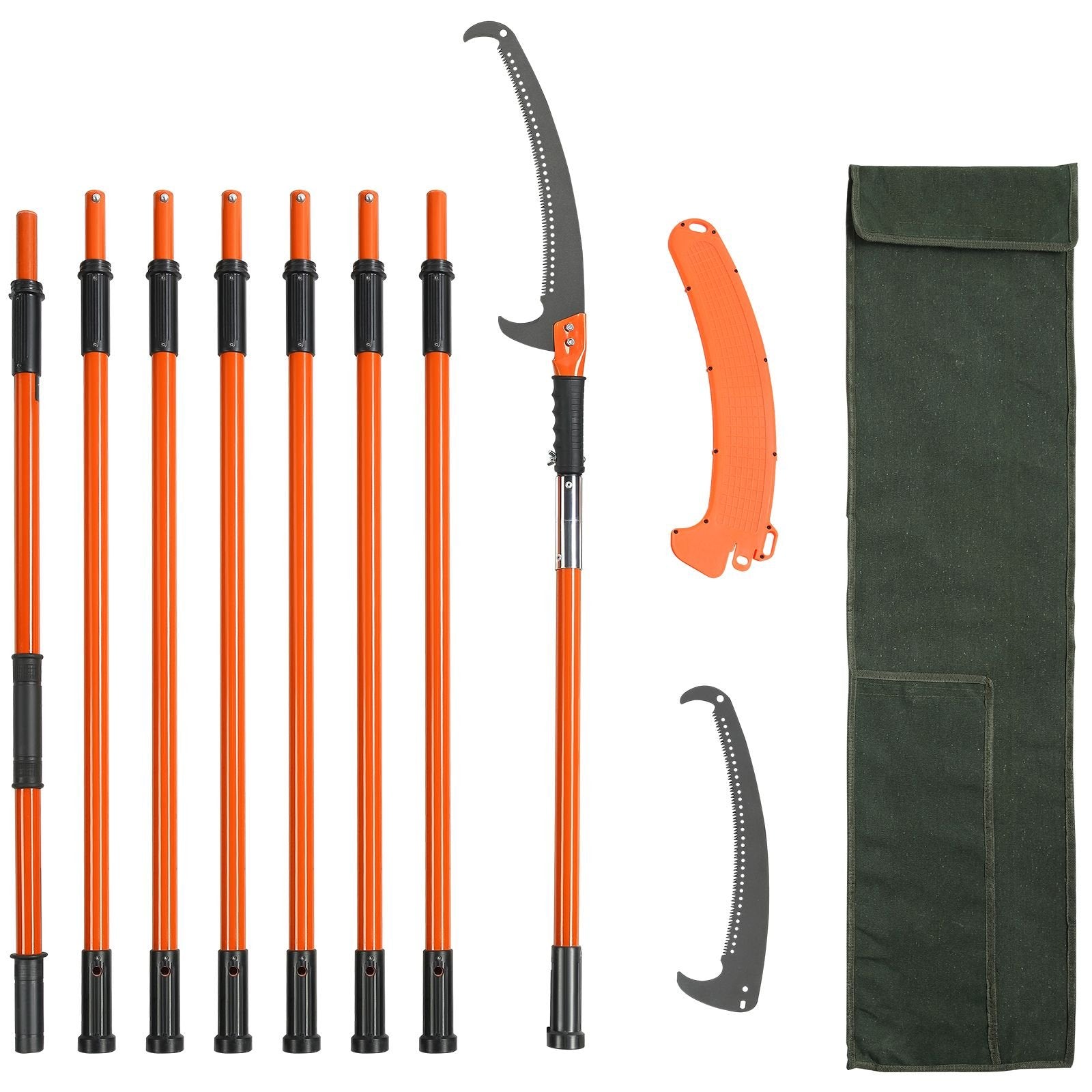 Manual Pole Saw — Extends 7.3–27 ft