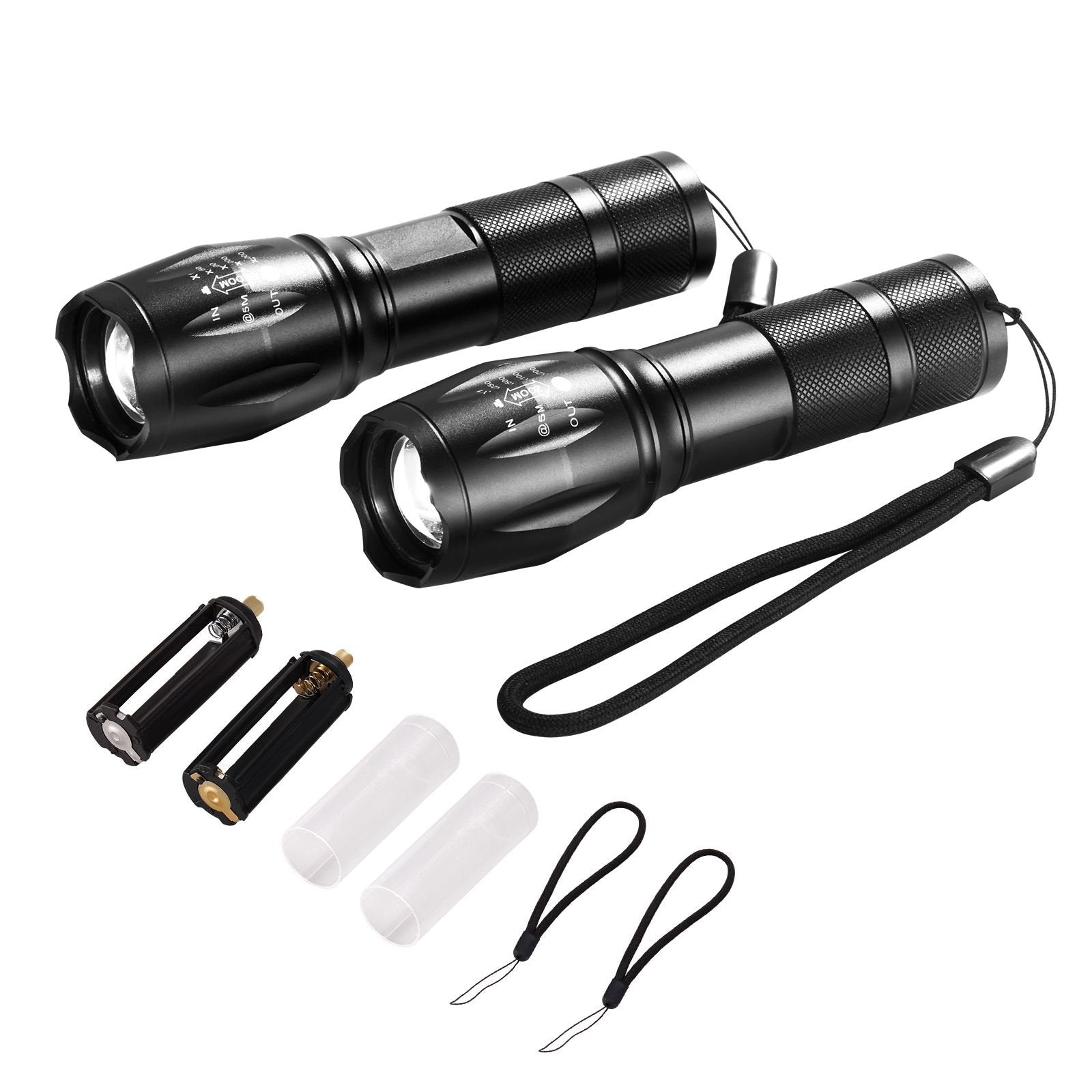 2000-Lumen Flashlights — 2-Pack, 5 Modes
