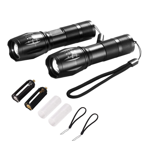 2000-Lumen Flashlights — 2-Pack, 5 Modes