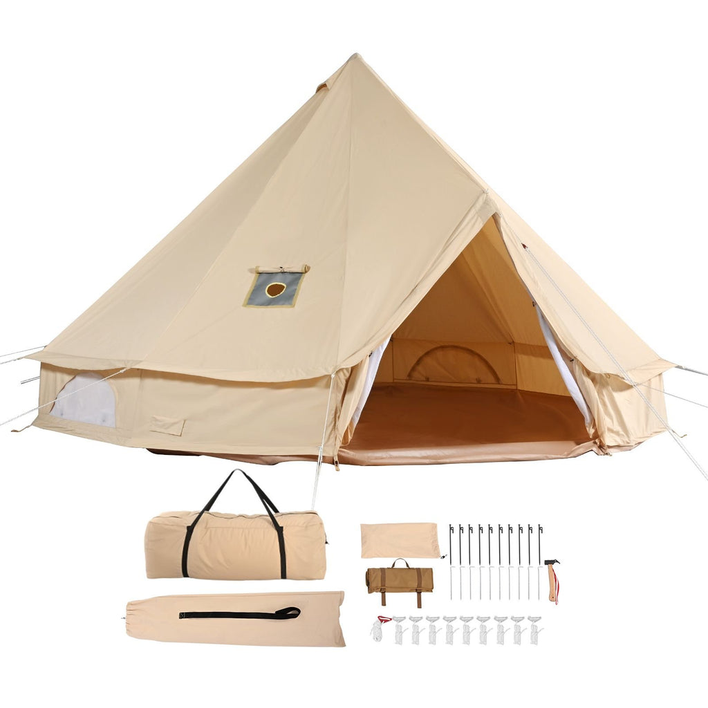 Canvas Bell Tent — 3m, 4-Season, Stove Jack