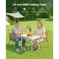 Adjustable Camp Table — 3 Heights, Mesh Shelf