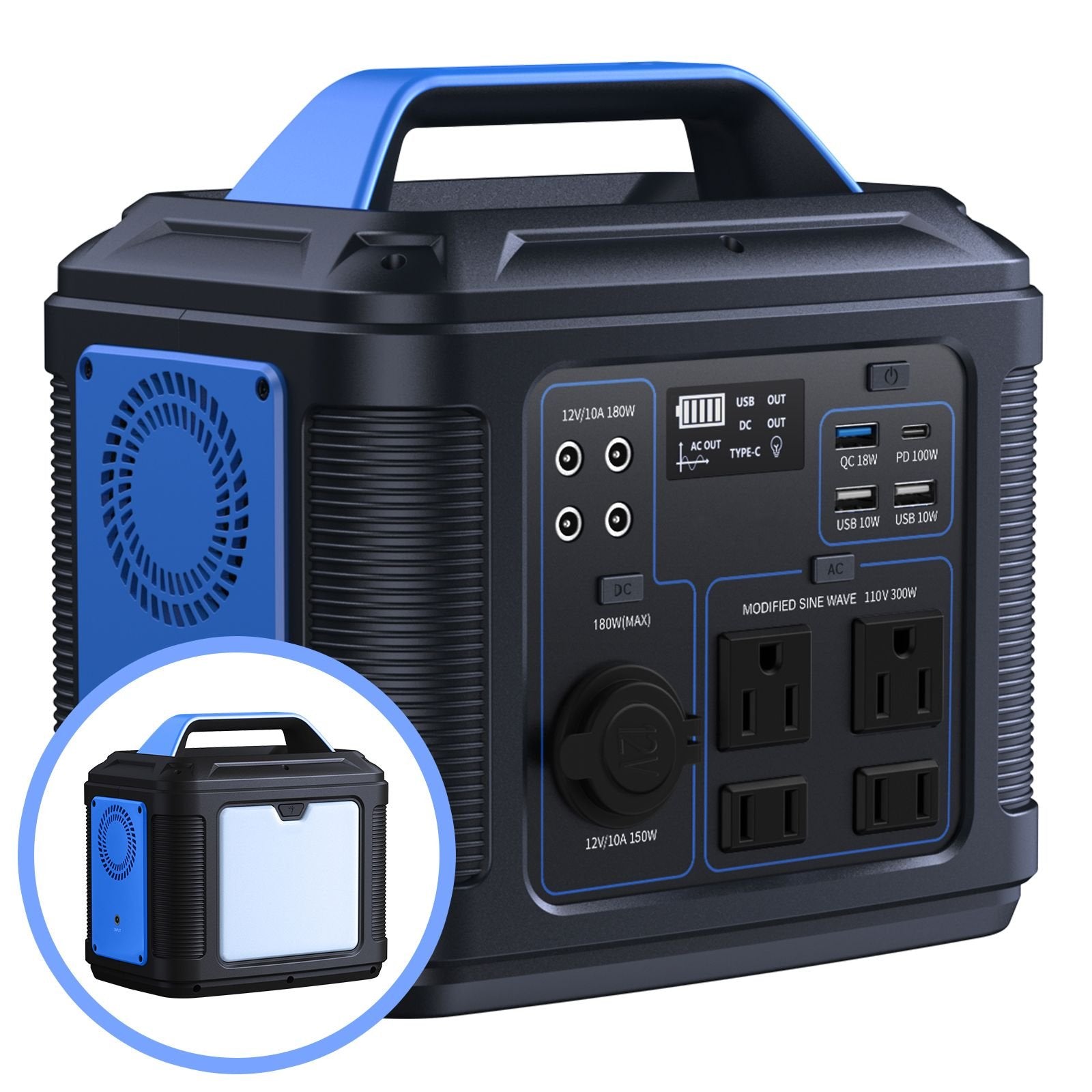300W Power Station — 296Wh, 4 AC Outlets