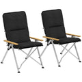 Reclining Camp Chairs — 2-Pack, Padded