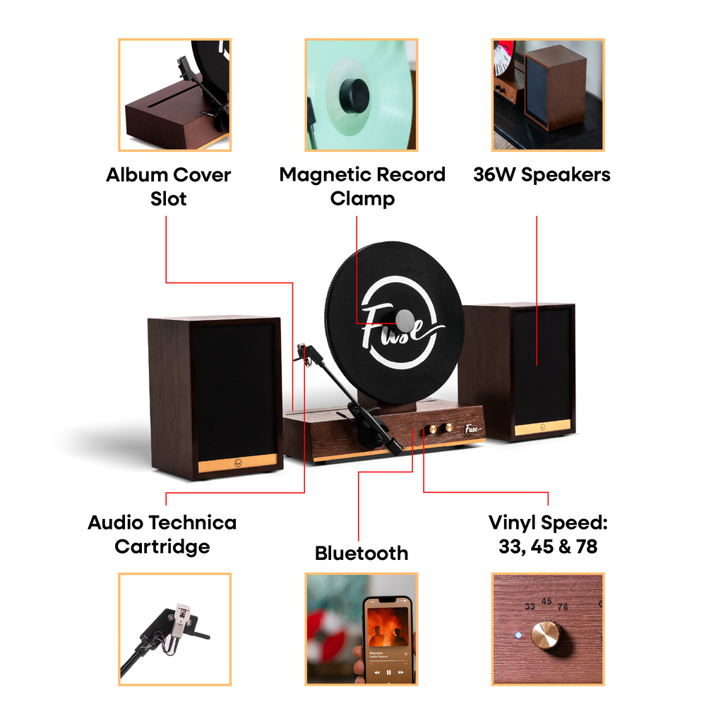 Fuse GLD Vertical Vinyl Record Player