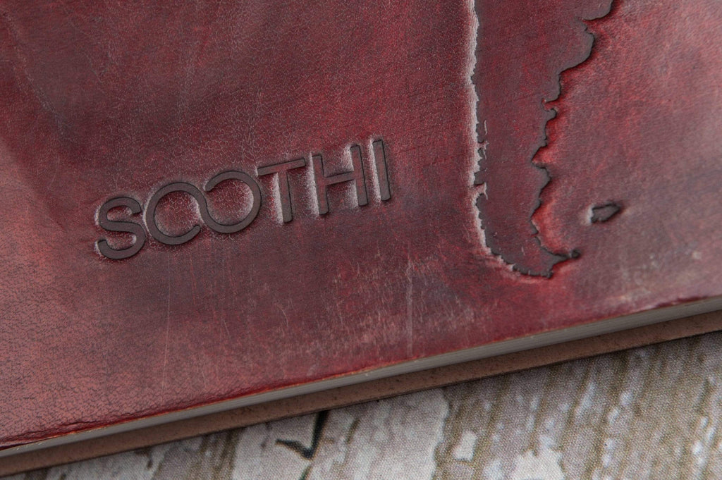 Extra Large World Map Leather Journal, 11x14