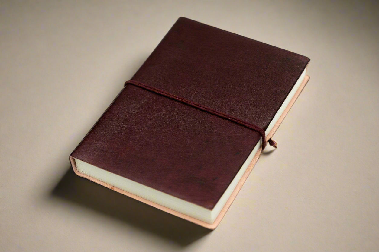 Rustic Dark Brown Leather Journal, 5x7, Unlined