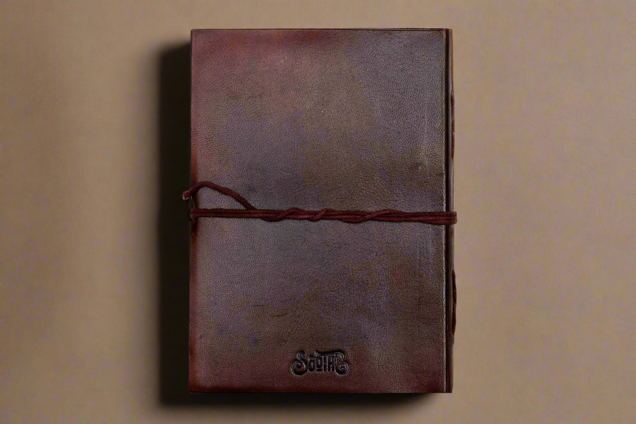 Rustic Dark Brown Leather Journal, 5x7, Unlined