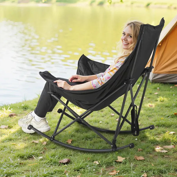 Heated Rocking Camp Chair, 3 Settings, view 3
