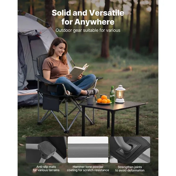 Oversized Camp Chair, 450 lb, Padded, view 4