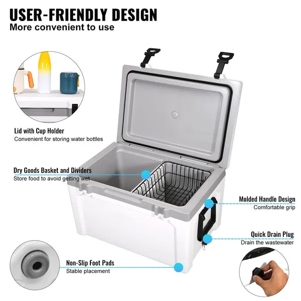 52 Qt Hard Cooler, Holds 50 Cans, view 6