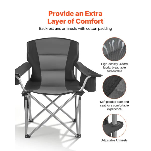 Oversized Camp Chair, 450 lb, Padded, view 6